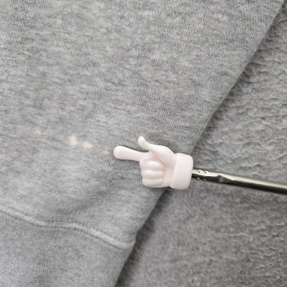 Nike Men Sweatshirt M Gray Fleece Logo Tiger Swoosh Long Sleeve READ